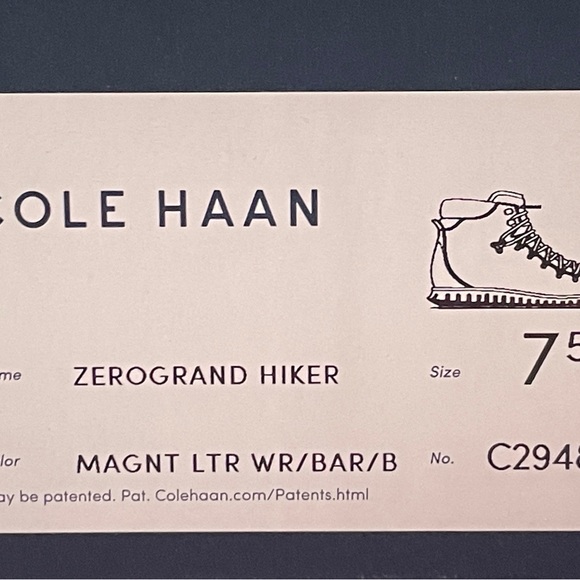 Cole Haan Men's Zerogrand Hiker Waterproof Hiking Boot (brand new) - Picture 2 of 4